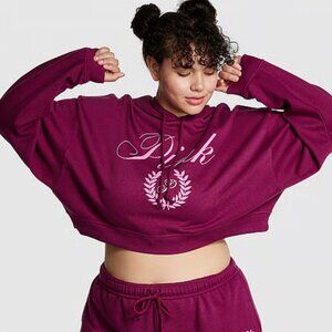 Victoria's Secret PINK Everyday Fleece Cropped Hoodie New With Tags Size Large